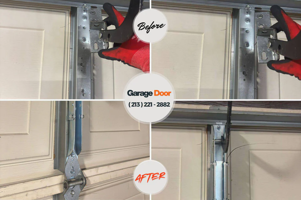 Before and after: garage door repair Valley, NE